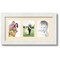 ArtToFrames Collage Photo Picture Frame with 3 - 3.5x5 inch Openings, Framed in White with Over 62 Mat Color Options and Regular Glass (CSM-3966-29)